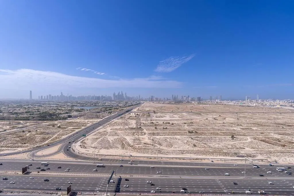 Luxurious 1-Bedroom Oasis L Binghatti Corner, Jvc Dubai Apartment